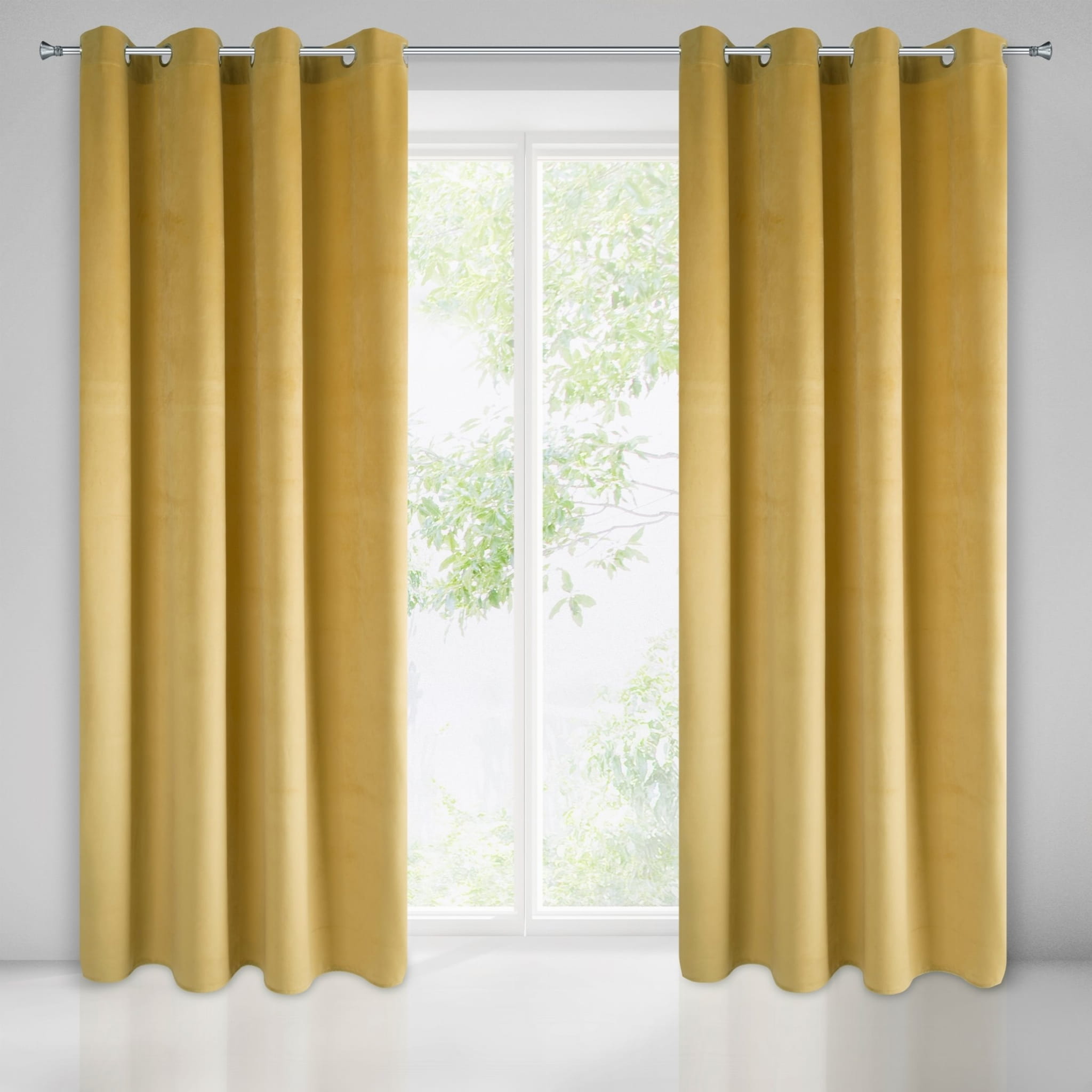 7029 Zasłona Dekoracyjna 140x250cm Musztardowy (P)